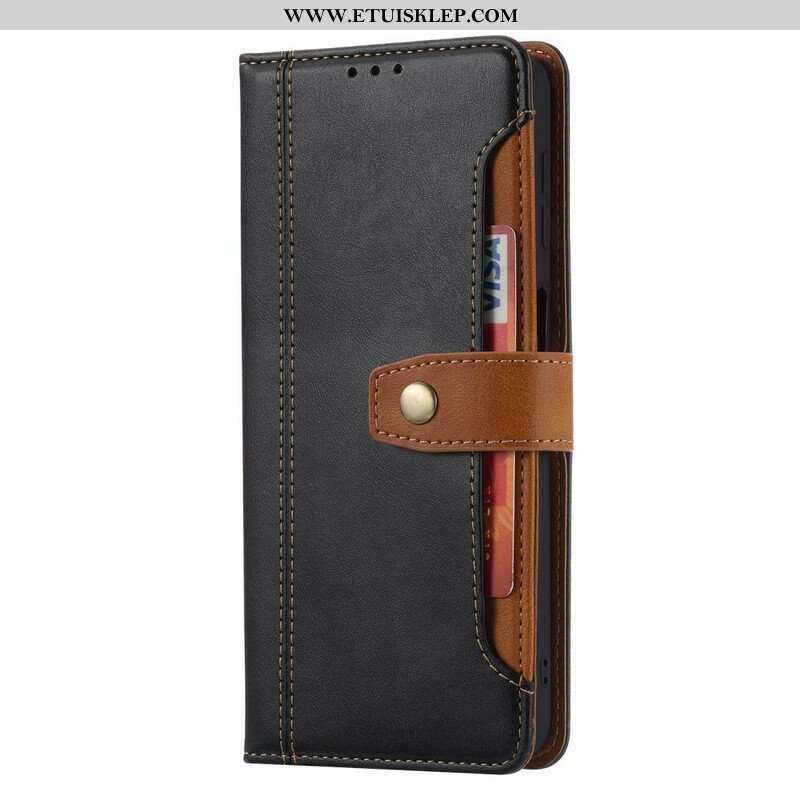 Etui Folio do Xiaomi Redmi Note 10 / 10S Przedni Uchwyt Na Kartę I Pasek